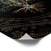 Poster Kabbalah The Tree of Life Marble and Gold (Coin)