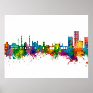 Poster Kabul Afghanistan Skyline
