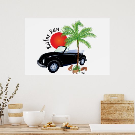 Poster Käfer Cabriolet 1972 (Cuisine)