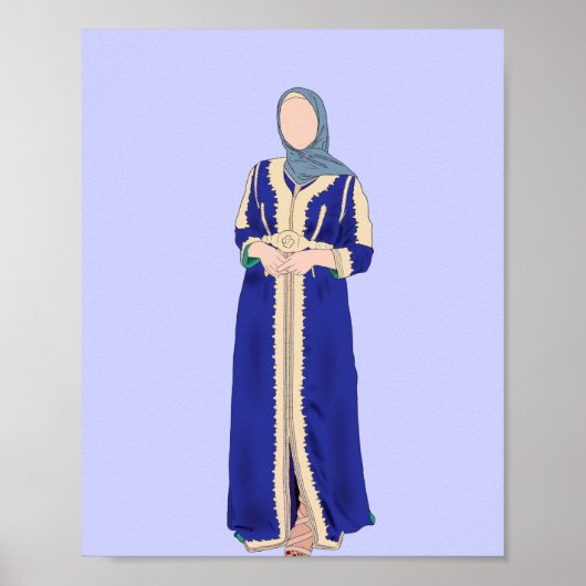 Poster Kaftan - Traditionnel Marocain Kaftan (Devant)