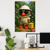 Poster Kagu apiculteur (Bureau à domicile)