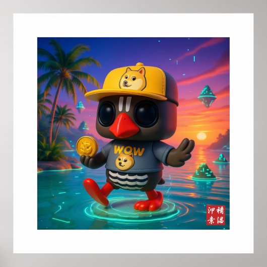 Poster Kagu Crypto Dogecoin (Devant)