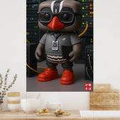 Poster Kagu travaille au datacenter (Cuisine)