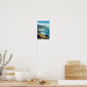 Poster Kaikoura New Zealand Travel Art Vintage (Cuisine)