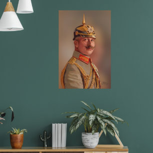 Poster Kaiser Guillaume II, empereur d'Allemagne avec sig