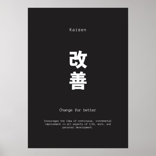 Poster kaizen japaneses citation inspirante (Devant)
