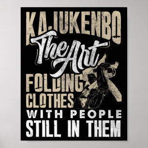 Poster Kajukenbo Art Plier Vêtements Avec Les Gens Karate