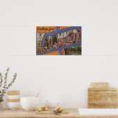 Poster Kalamazoo, Michigan - Scènes de grandes lettres (Cuisine)