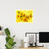Poster Kalanchoe Jaune - Soleil Succulent (Bureau à domicile)