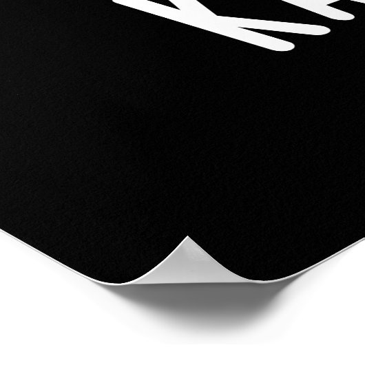 Poster Kale-in It Funny Veggie Kale Pun Dark BG (Coin)