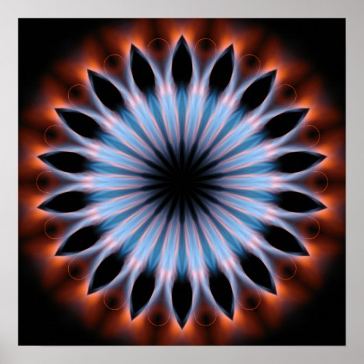 Poster Kaleidoscope à flammes (Devant)