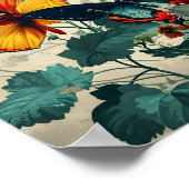 Poster Kaleidoscope à papillon : Vintage (Coin)