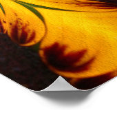 Poster Kaleidoscope Abstrait Jaune Et Brown (Coin)