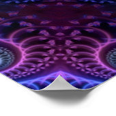 Poster Kaleidoscope Apophyse Coeurs Mandala (Coin)