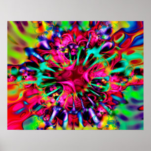 Poster Kaléidoscope Apophysis Fractal Art - I