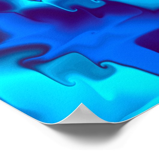 Poster Kaleidoscope bleu (Coin)