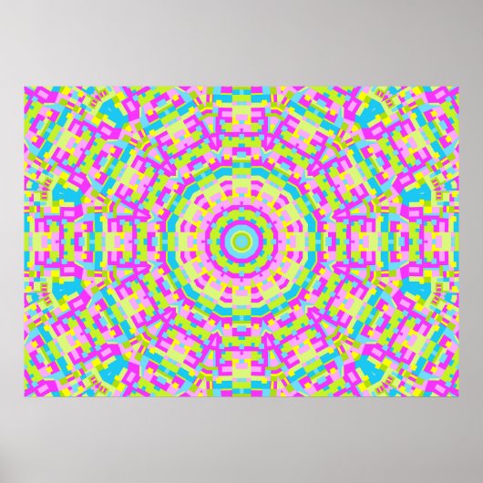 Poster Kaleidoscope coloré 03 (Devant)