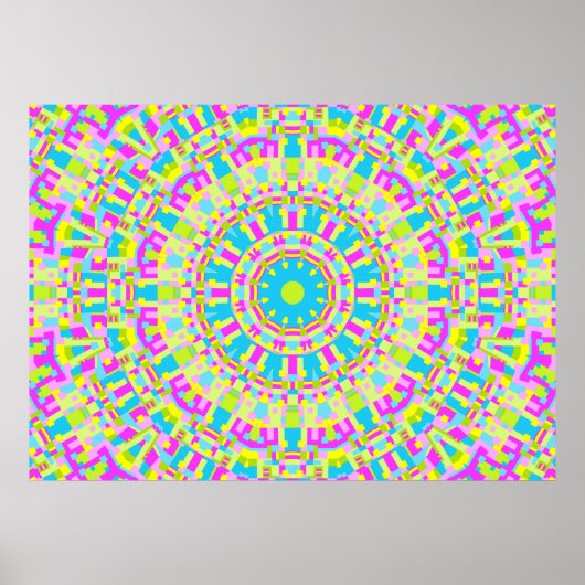 Poster Kaleidoscope coloré 06 (Devant)