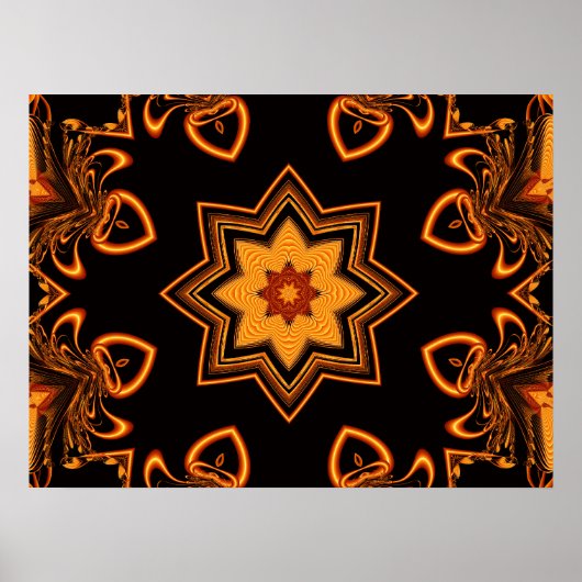 Poster Kaléidoscope Copper Star (Devant)