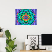 Poster Kaléidoscope de fleurs pastel (Bureau à domicile)