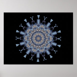 Poster Kaleidoscope de flocon de neige