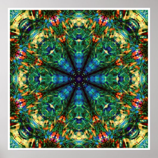 Poster Kaleidoscope des couleurs (Devant)