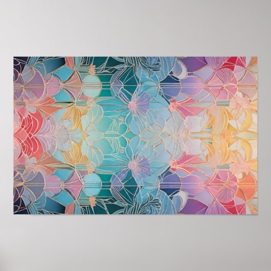 Poster Kaleidoscope des couleurs (Devant)