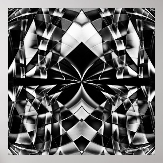 Poster Kaleidoscope monochromatique (Devant)