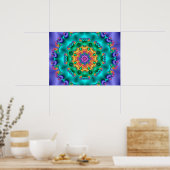 Poster Kaleidoscope Pastel Flower (Cuisine)