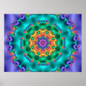 Poster Kaleidoscope Pastel Flower (Devant)