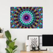 Poster Kaleidoscope psychédélique Konst (Bureau à domicile)