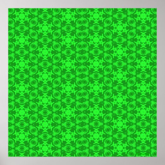 Poster Kaleidoscope vert (Devant)