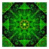 Poster Kaleidoscope Vert Viridescente (Devant)