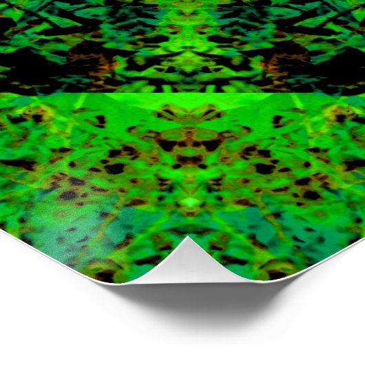 Poster Kaleidoscope Vert Viridescente (Coin)