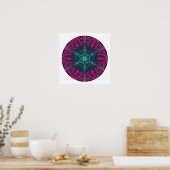 Poster Kaleidoscopic Snowflake Mandala 2 (Cuisine)