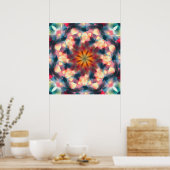 Poster Kaleidoscopique Prismatique Mandala (Cuisine)