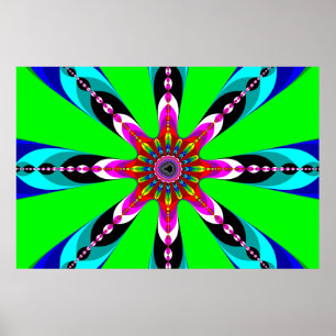 Poster Kaleidozone - Fractal