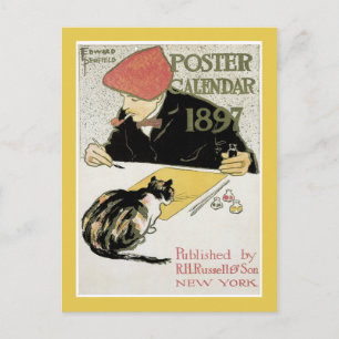 Poster kalender-briefkaart briefkaart