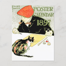 Poster kalender - Edward Penfield -  kattenkunst Briefkaart