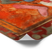 Poster Kali aux teintes bleues tuant des démons (Coin)