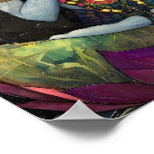 Poster Kali dans la méditation : Mosaic Blue Gold Goddess (Coin)