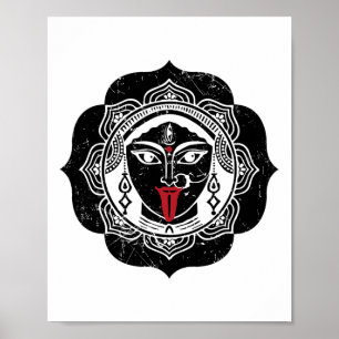 Poster Kali déesse hindoue déesse indienne sacrée Yoga Pu