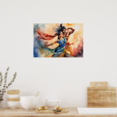 Poster Kali et Shiva Dancing pieds Peinture (Cuisine)