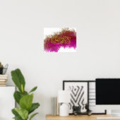 Poster Kalima en arabe sur les couleurs Abstraites (Bureau à domicile)