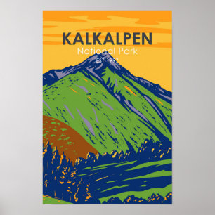 Poster Kalkalpen National Park Austria Vintage