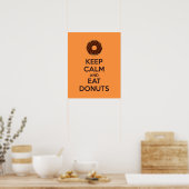 Poster kalm houden en donuts eten afdrukken (Keuken)
