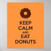 Poster kalm houden en donuts eten afdrukken (Voorkant)