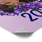 Poster Kamala 2020 Floral Violet Art (Coin)