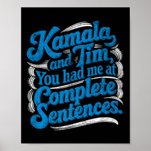 Poster Kamala Et Tim Harris Wheimer Élection Présidentiel