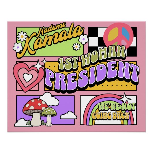 Poster Kamala Harris 1ère femme Présidente Inauguration (Devant)